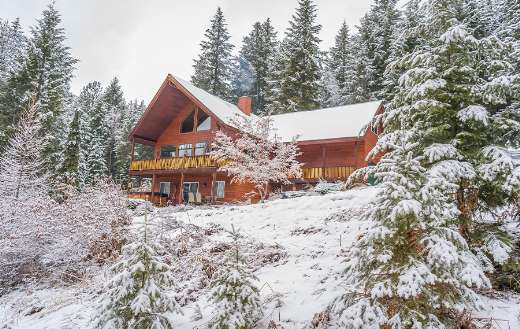 Winter shelter snow getaway cabin