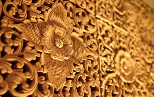 Antique gold floral craft