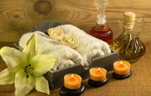 Still life relaxation massage time