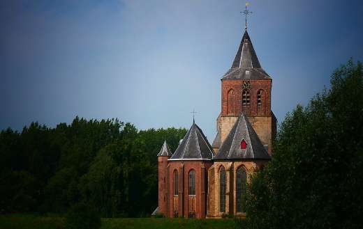 Church tower building