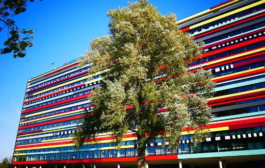 Colorful school building