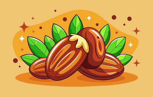 Date fruit cartoon illustration