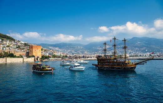 Ships ocean Alanya Turkey