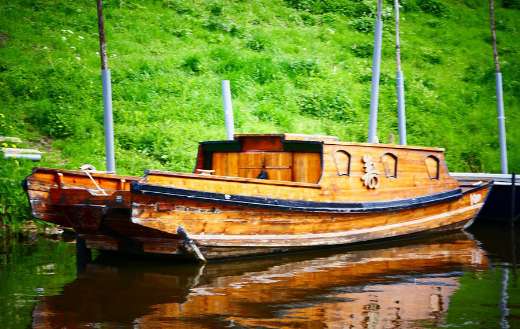 Water wooden boat