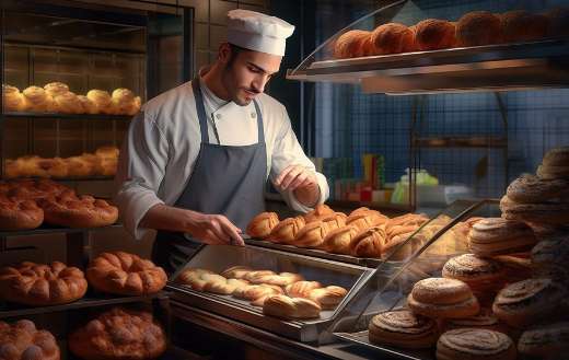 Ai generated man baker