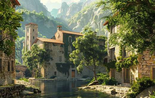 Beautiful houses sorrounding