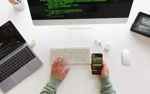 Office laptop web design