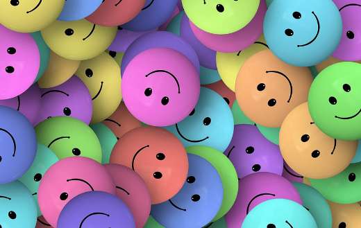 Smiley colorful faces