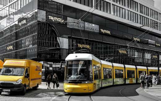 Urban area tram transportation