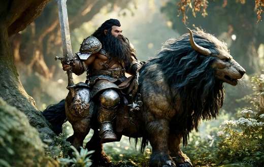 Fantasy dwarf warrior