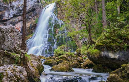 Gollinger waterfalls flow
