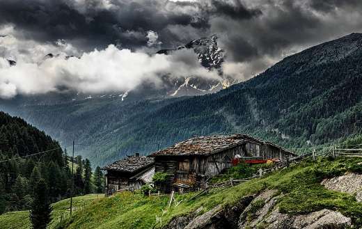Heaven like nature mountain hut