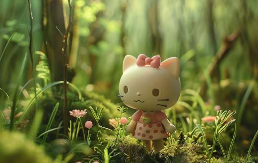 Hello kitty in pink dress