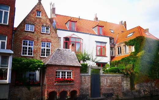 Houses building with orange roof
