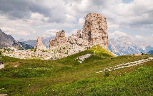 Italy Cortina landscape huge rocks