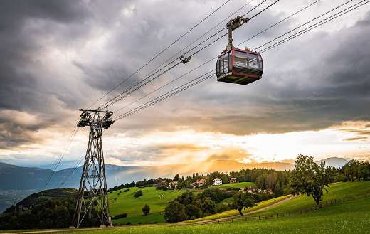 Cable car glasslands mountains