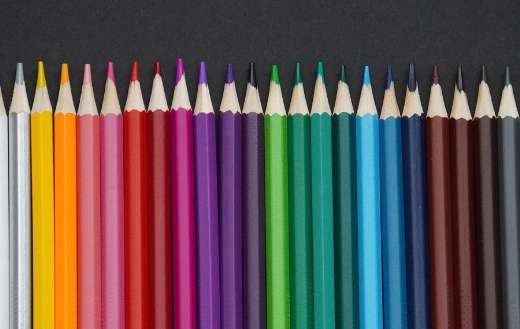 Colorful colored pencils