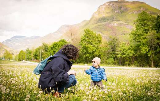 Mother and child meadow