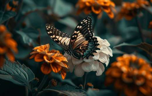 A beautiful butterfly resting