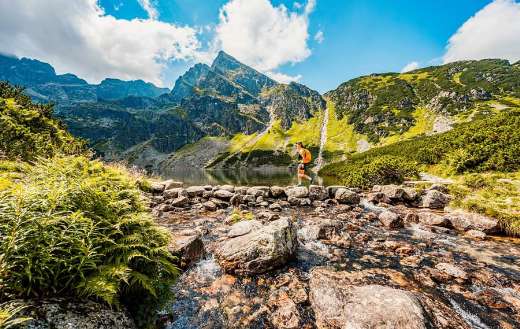 Beautiful nature with clear water lake