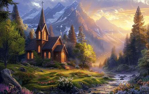 Church nature beautiful