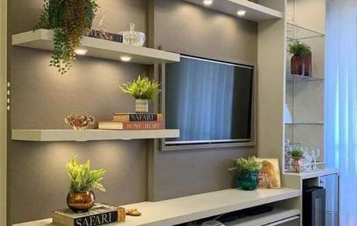 Design living room wooden rack