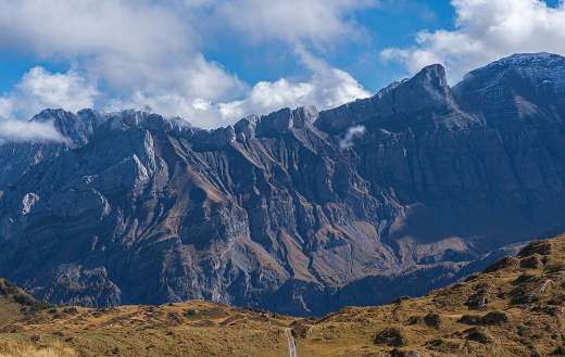 Mountain landscape Switzerland near Col de Pillon Canton Vaud