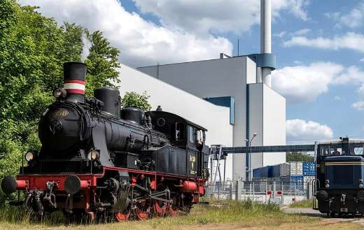 Railroad steam locomotive train