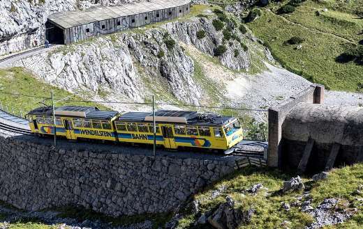 Railroad tunnel mountains train