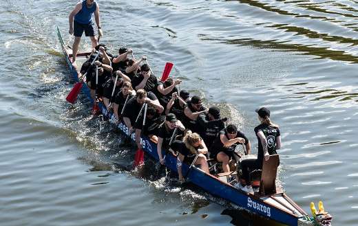 Rowing race dragon boat