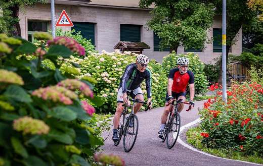 Sport two men cycling
