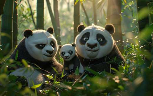 A panda family puzzle