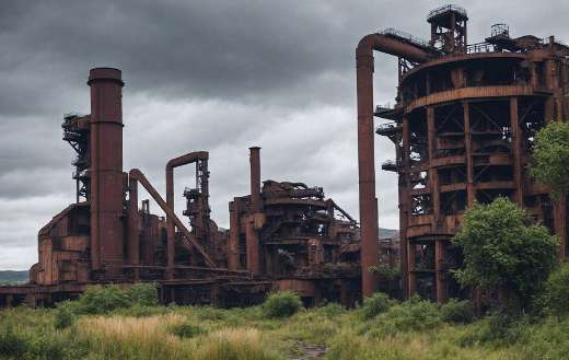 Abandoned factory building