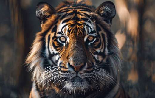 Close up photo of a majestic tiger