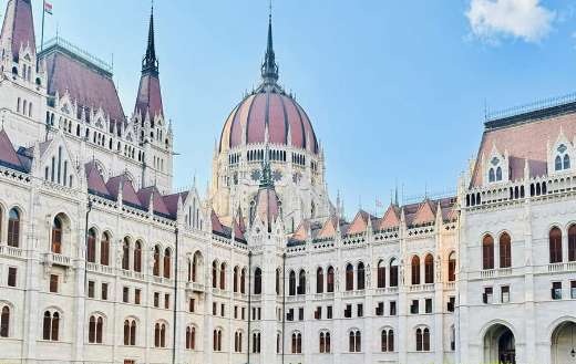 Facade Hungarian parliament Budapest