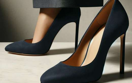 Black high heels shoes