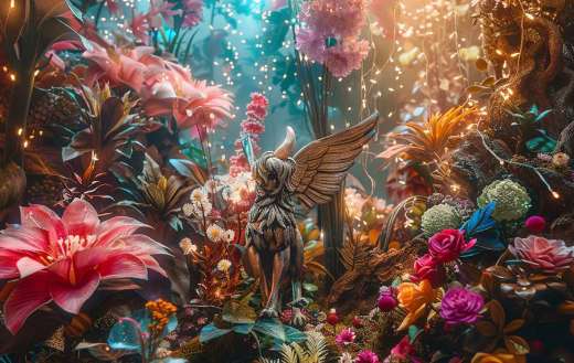 Very colorful and magical garden