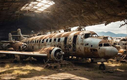 Air plane abandoned
