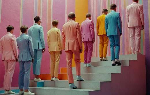 Colorful mans fashion clothing