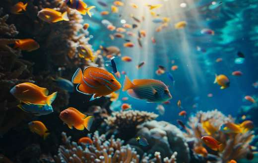 Coral reef scene online