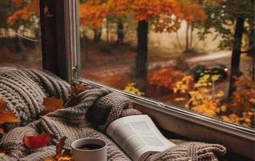 Cozy fall autumn scene