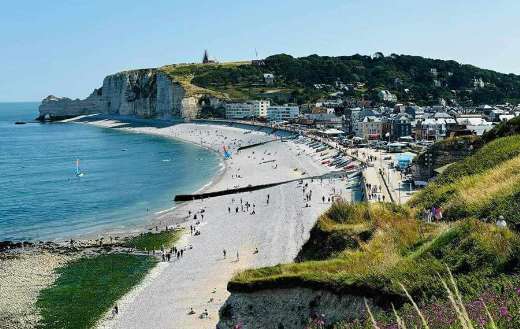 Etretat France white chalk cliffs