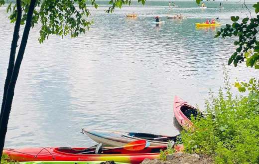 Flatwater paddle in nature