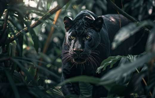 Magnificent black panther