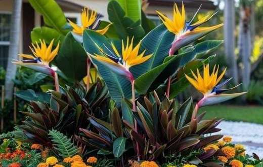 Bird of paradise flower plant