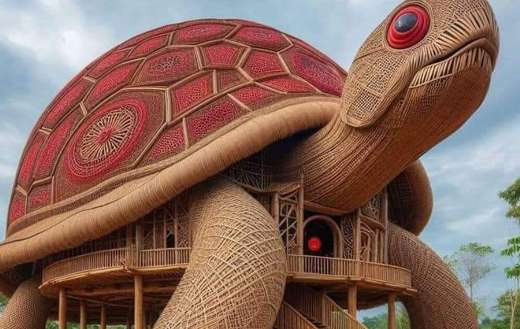 Giant turtle building puzzle
