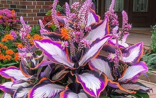 Mesmerized by a huge colorful fire and ice plant