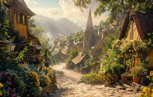 Fantastic fantasy village picture