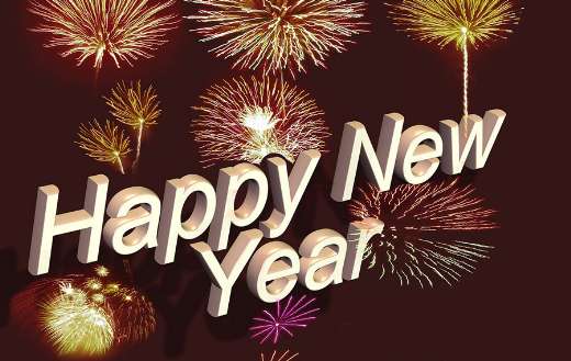 Lettering writing happy new year