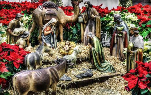Nativity manger Christmas